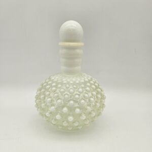 Fenton Hobnail Glass Perfume Bottle w/Stopper Vintage Opalescent Cottagecore